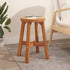 Stool Brown 15"x15"x17.7" Round Solid Wood Acacia
