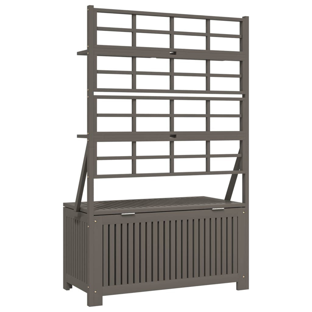 Storage Box with Trellis Gray 39