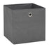 Storage Boxes 10 pcs Non-woven Fabric 12.6"x12.6"x12.6" Gray
