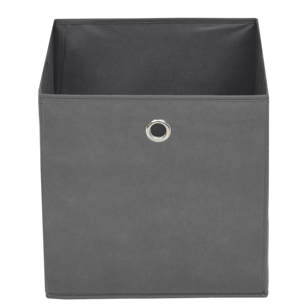 Storage Boxes 10 pcs Non-woven Fabric 12.6"x12.6"x12.6" Gray