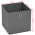Storage Boxes 10 pcs Non-woven Fabric 12.6"x12.6"x12.6" Gray