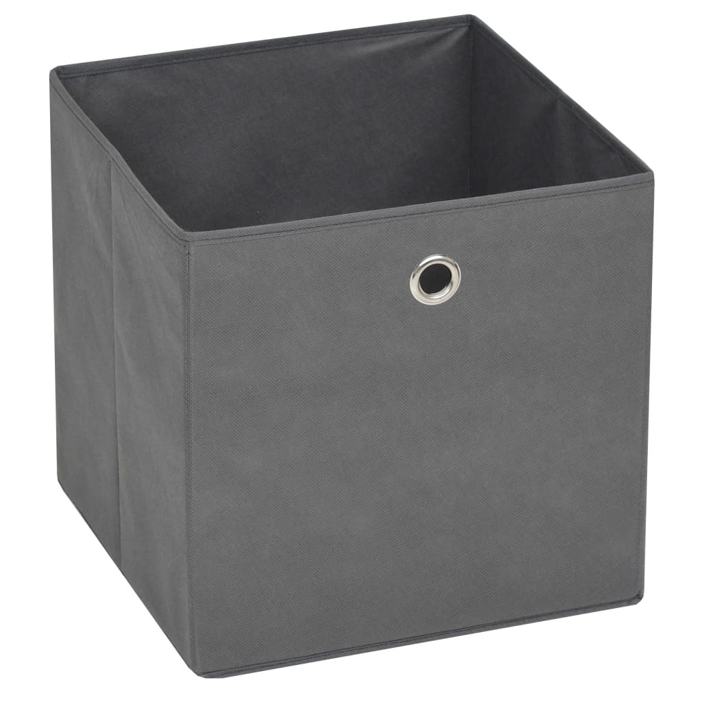 Storage Boxes 10 pcs Non-woven Fabric 12.6"x12.6"x12.6" Gray