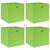 Storage Boxes 4 pcs Green 12.6"x12.6"x12.6" Fabric