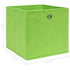 Storage Boxes 4 pcs Green 12.6"x12.6"x12.6" Fabric