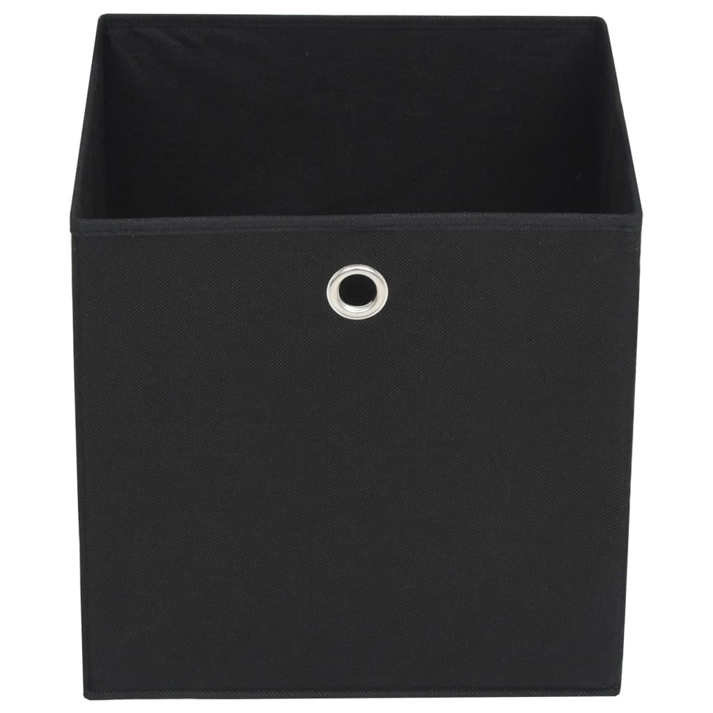 Storage Boxes 4 pcs Non-woven Fabric 12.6"x12.6"x12.6" Black