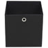 Storage Boxes 4 pcs Non-woven Fabric 12.6"x12.6"x12.6" Black