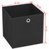 Storage Boxes 4 pcs Non-woven Fabric 12.6"x12.6"x12.6" Black