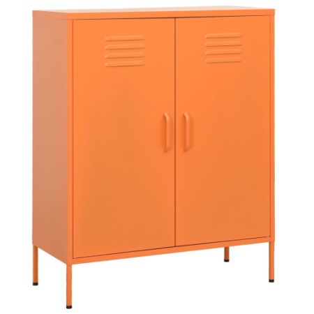 Storage Cabinet Orange 31.5"x13.8"x40" Steel