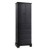 Storage Cabinet with 2 Doors and 4 Drawers for Bathroom, Office, Adjustable Shelf, MDF Board with Painted Finish, Black