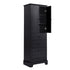 Storage Cabinet with 2 Doors and 4 Drawers for Bathroom, Office, Adjustable Shelf, MDF Board with Painted Finish, Black