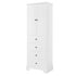 Storage Cabinet with 2 Doors and 4 Drawers for Bathroom, Office, Adjustable Shelf, MDF Board with Painted Finish, White