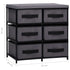 Storage Cabinet with 6 Drawers 21.7"x11.4"x21.7" Gray Steel