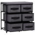 Storage Cabinet with 6 Drawers 21.7"x11.4"x21.7" Gray Steel