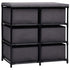 Storage Cabinet with 6 Drawers 21.7"x11.4"x21.7" Gray Steel