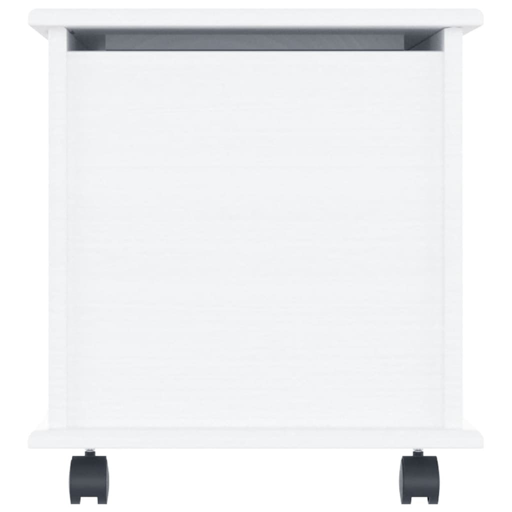 Storage Chest with Wheels ALTA White 28.7"x15.6"x17.3" Solid Wood Pine