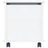 Storage Chest with Wheels ALTA White 28.7"x15.6"x17.3" Solid Wood Pine