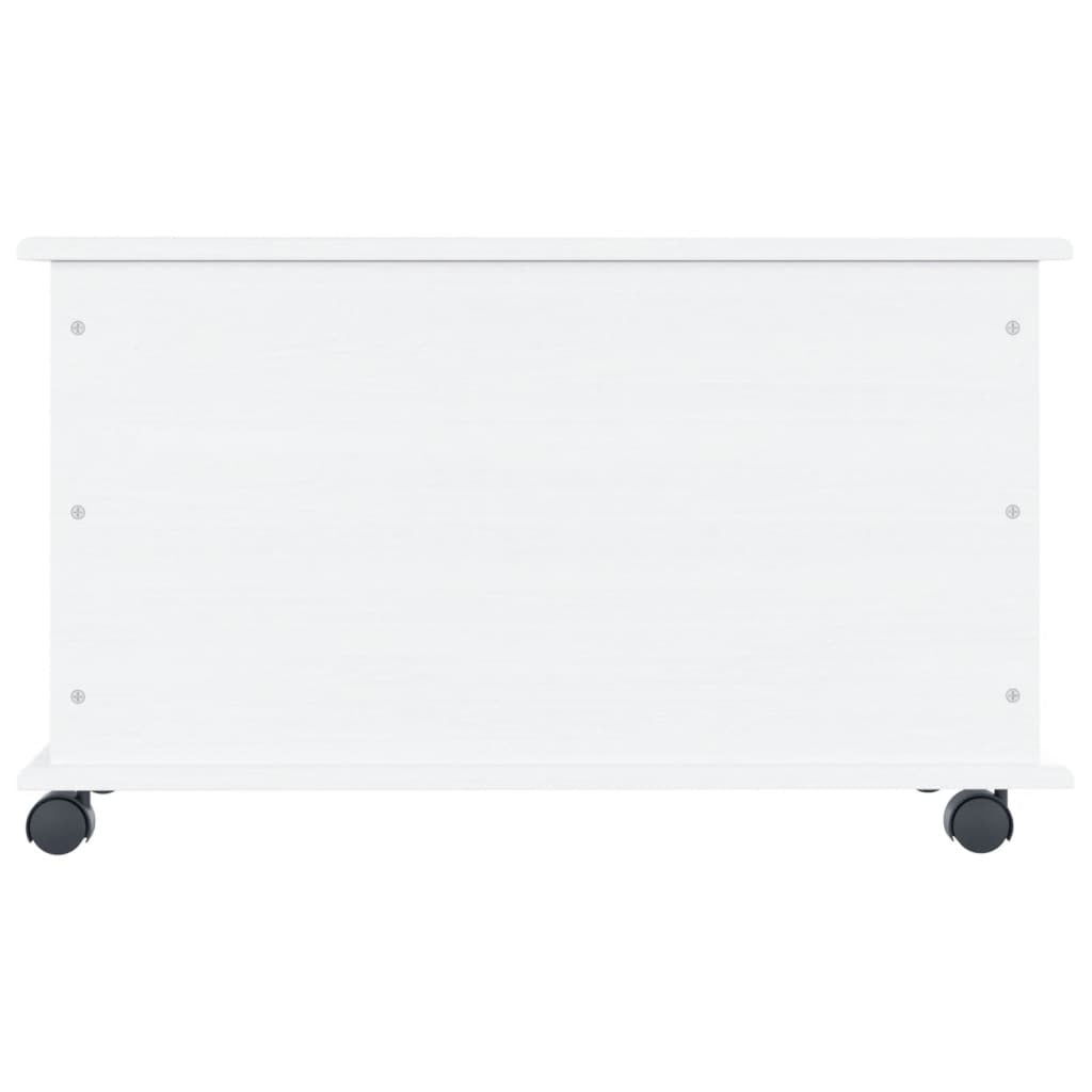 Storage Chest with Wheels ALTA White 28.7"x15.6"x17.3" Solid Wood Pine