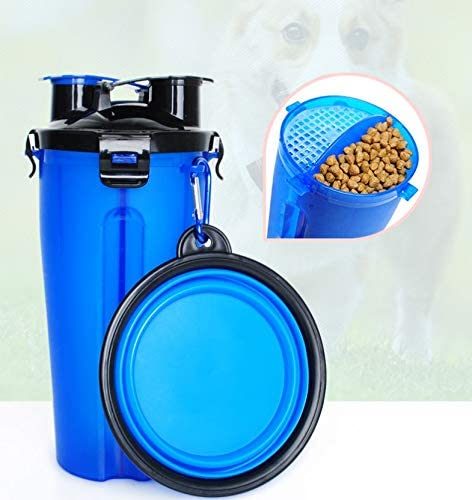 Storage Pet Food and Water Cup Feeding Dogs Out Portable Dog Cups Silicone Collapsible Water Bowl - WoodPoly.com