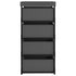 Storage Rack with 4 Fabric Baskets Steel Gray