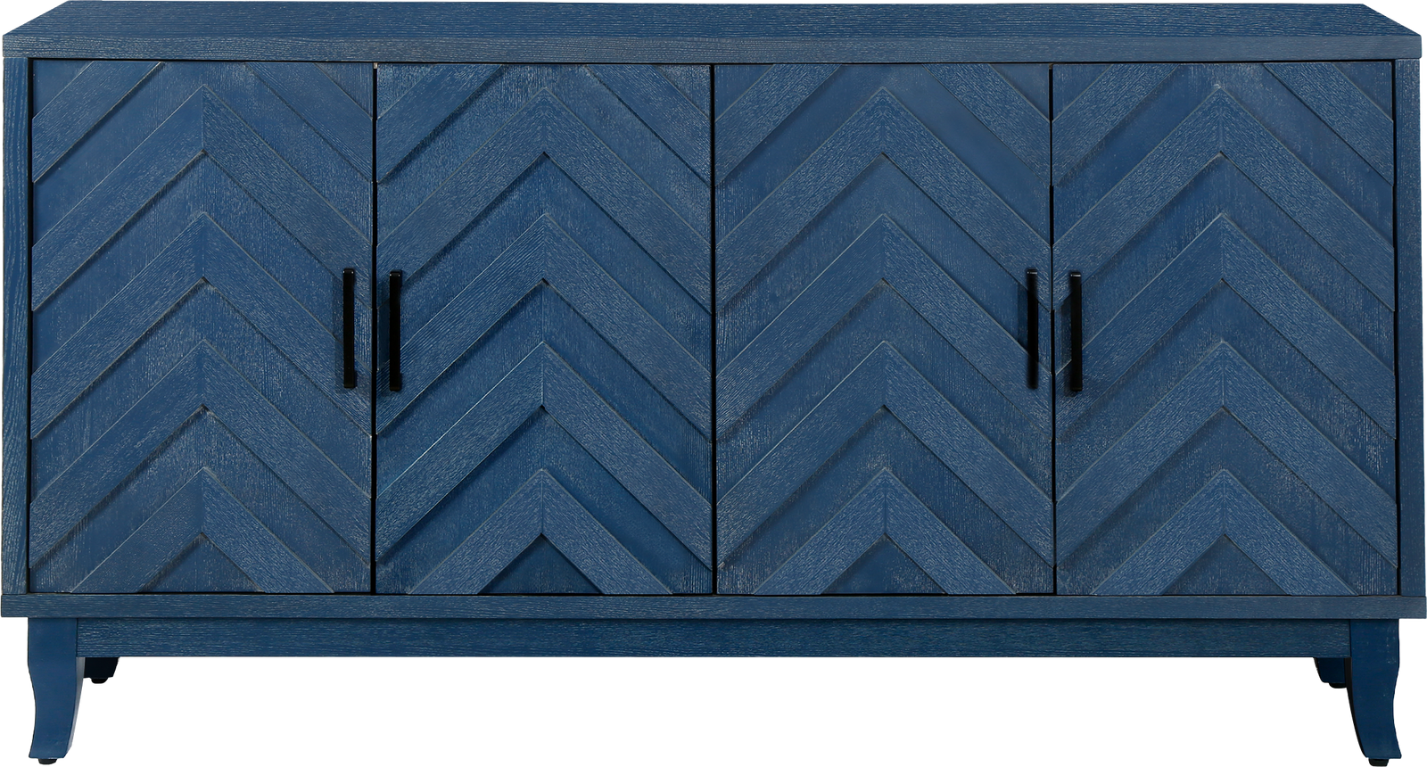 Stronger Vintage Style Buffet Cabinet, Lacquered Accent Storage 4 Door Wooden