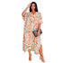 Stylish Leopard Print Oversized Irregular Long Dress