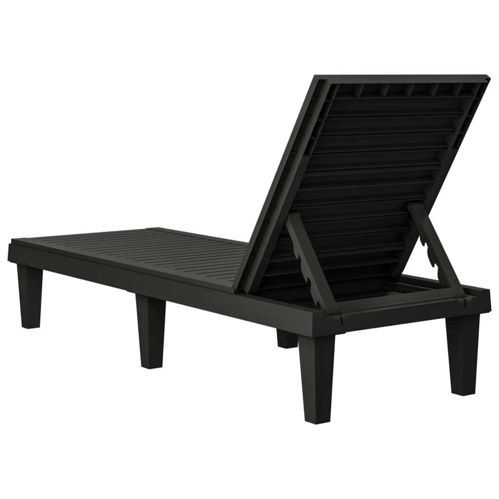 Sun Lounger Black 61