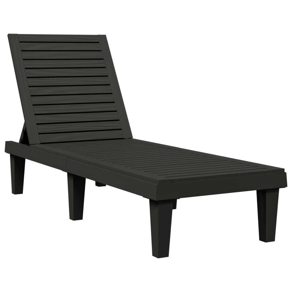 Sun Lounger Black 61
