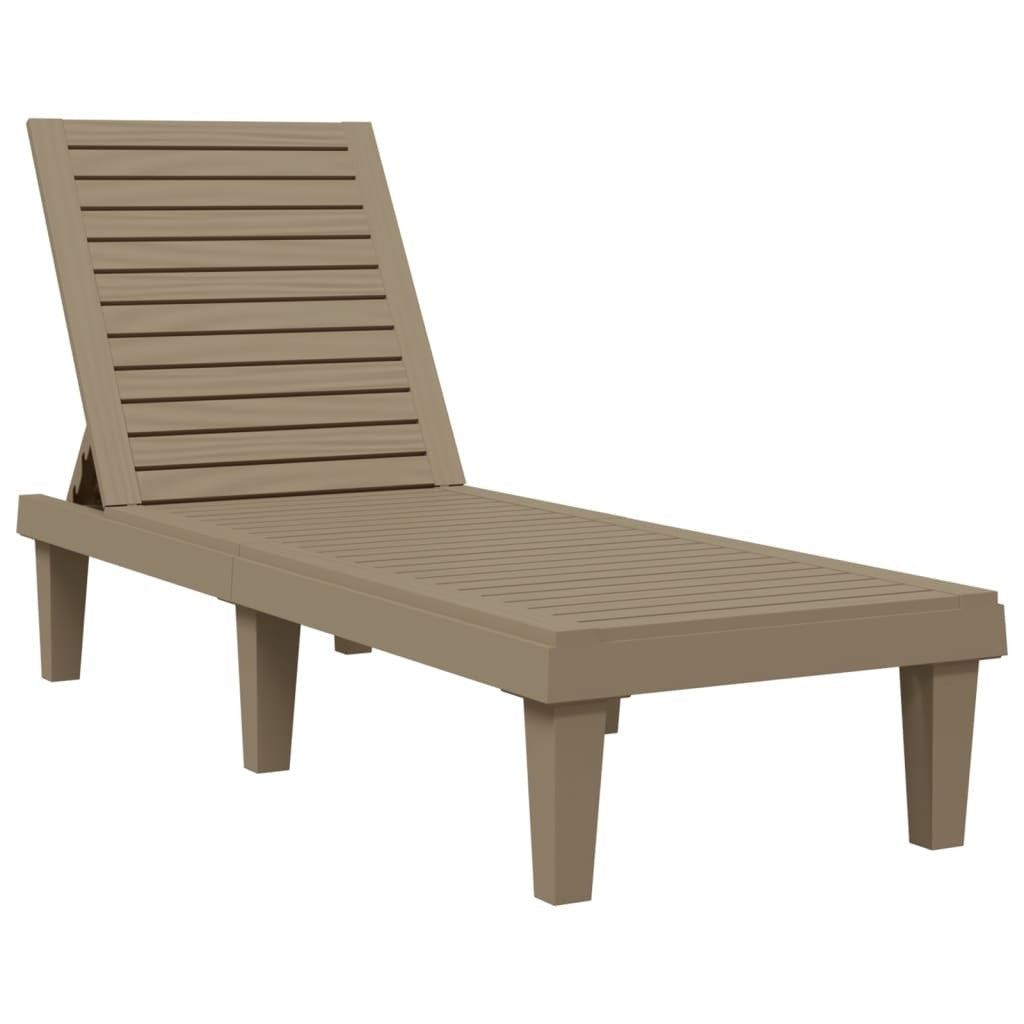 Sun Lounger Light Brown 61