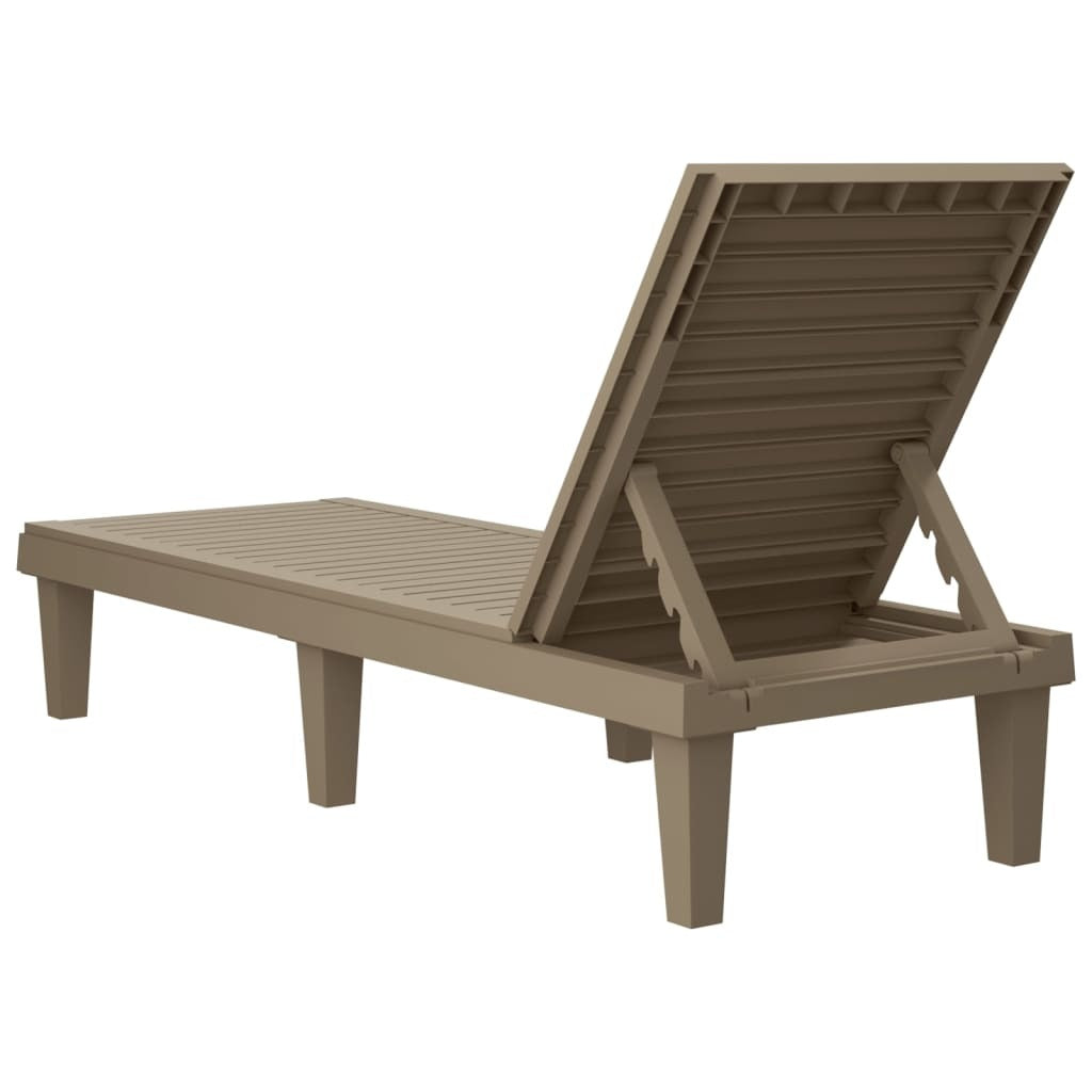 Sun Lounger Light Brown 61