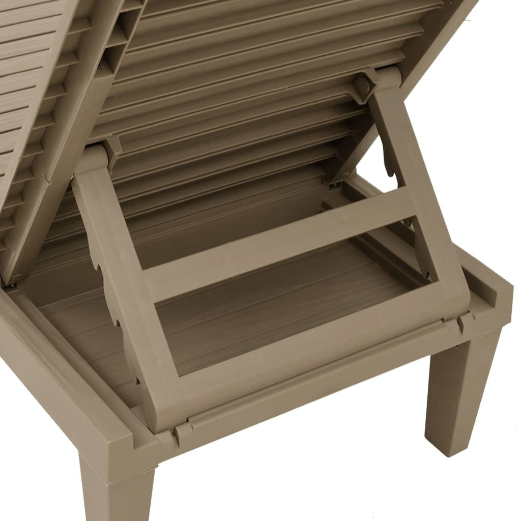 Sun Lounger Light Brown 61