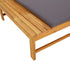 Sun Lounger with Dark Gray Cushion and Pillow Solid Wood Acacia