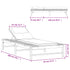 Sun Lounger with Dark Gray Cushion and Pillow Solid Wood Acacia