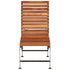 Sun Lounger with Steel Legs Solid Wood Acacia