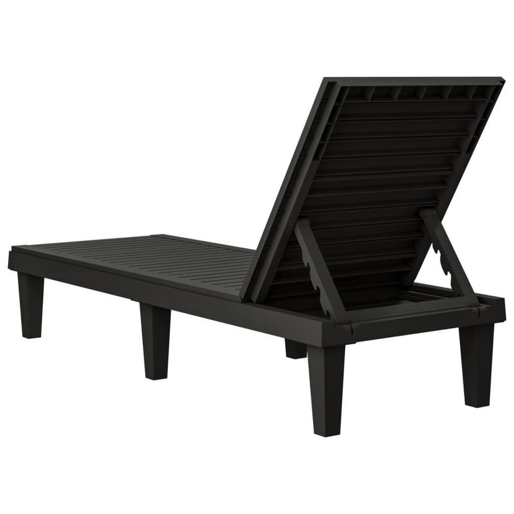 Sun Loungers 2 pcs Black 61