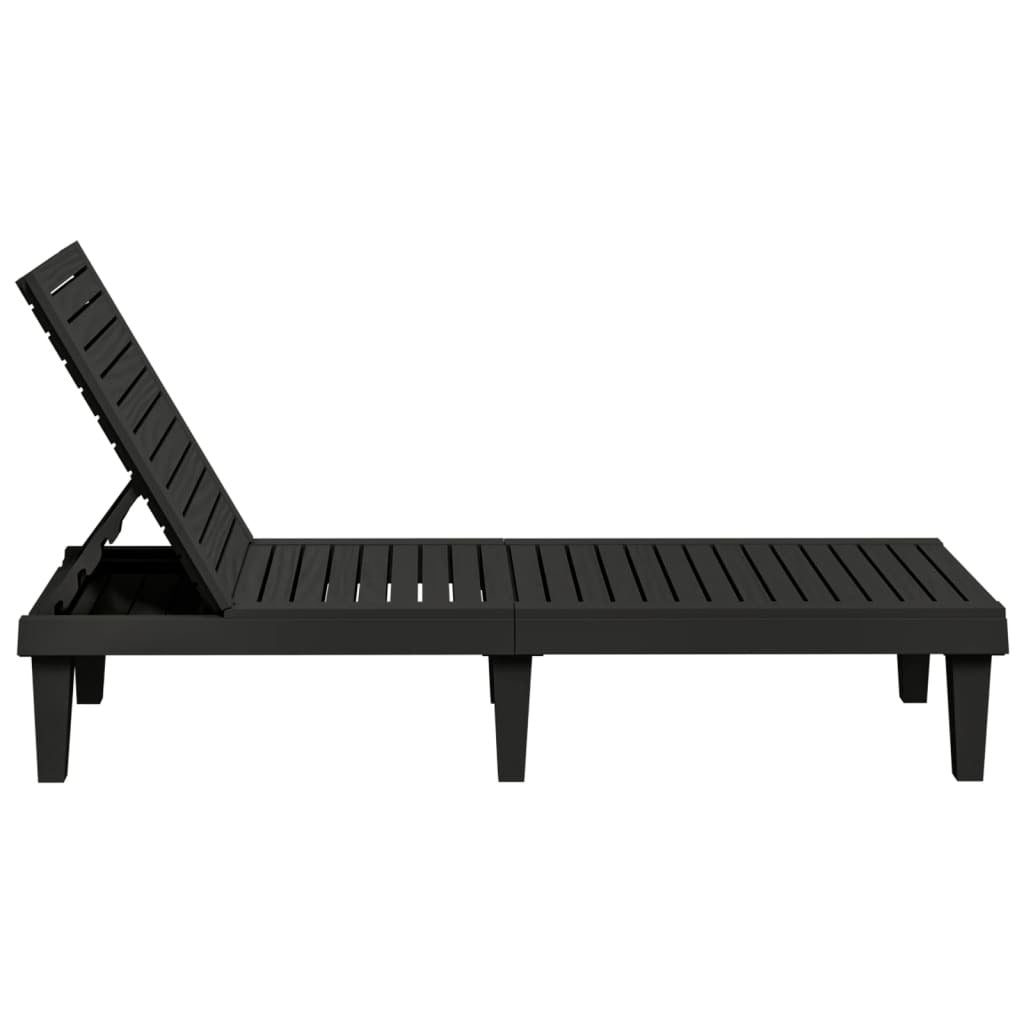 Sun Loungers 2 pcs Black 61