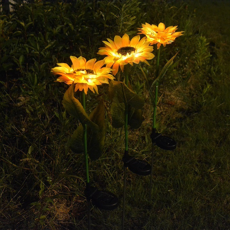 Sunflower Garden Solar Light Decoration for Outdoor Backyard Patio Porch 26 Inches - WoodPoly.com