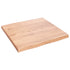 Table Top Light Brown 23.6"x23.6"x(0.8"-1.6") Treated Solid Wood Live Edge