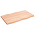 Table Top Light Brown 39.4"x23.6"x(0.8"-1.6") Treated Solid Wood Live Edge