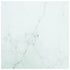 Table Top White 11.8"x11.8" 0.2" Tempered Glass with Marble Design