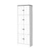 Tall Storage Cabinet with 8 Doors and 4 Shelves, Wall Storage Cabinet for Living Room, Kitchen, Office, Bedroom, Bathroom, White
