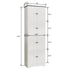 Tall Storage Cabinet with 8 Doors and 4 Shelves, Wall Storage Cabinet for Living Room, Kitchen, Office, Bedroom, Bathroom, White
