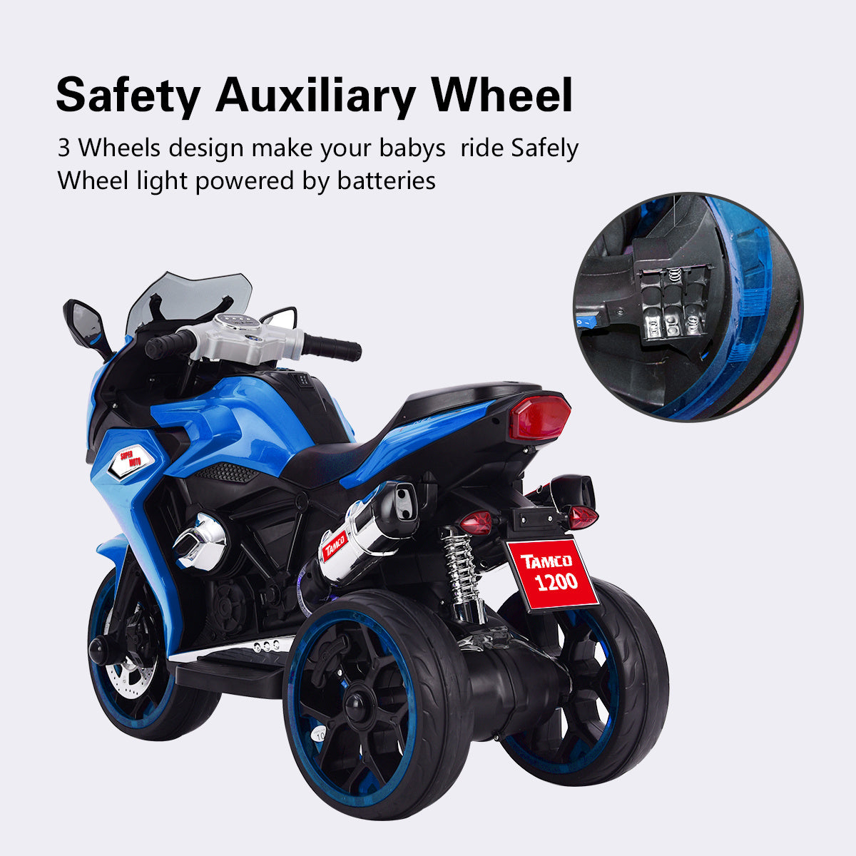 TAMCO 12V Kids Electric motorcycle/ ride on motorcycle, Three lighting wheels Kids electric motorcycle /electric ride on car