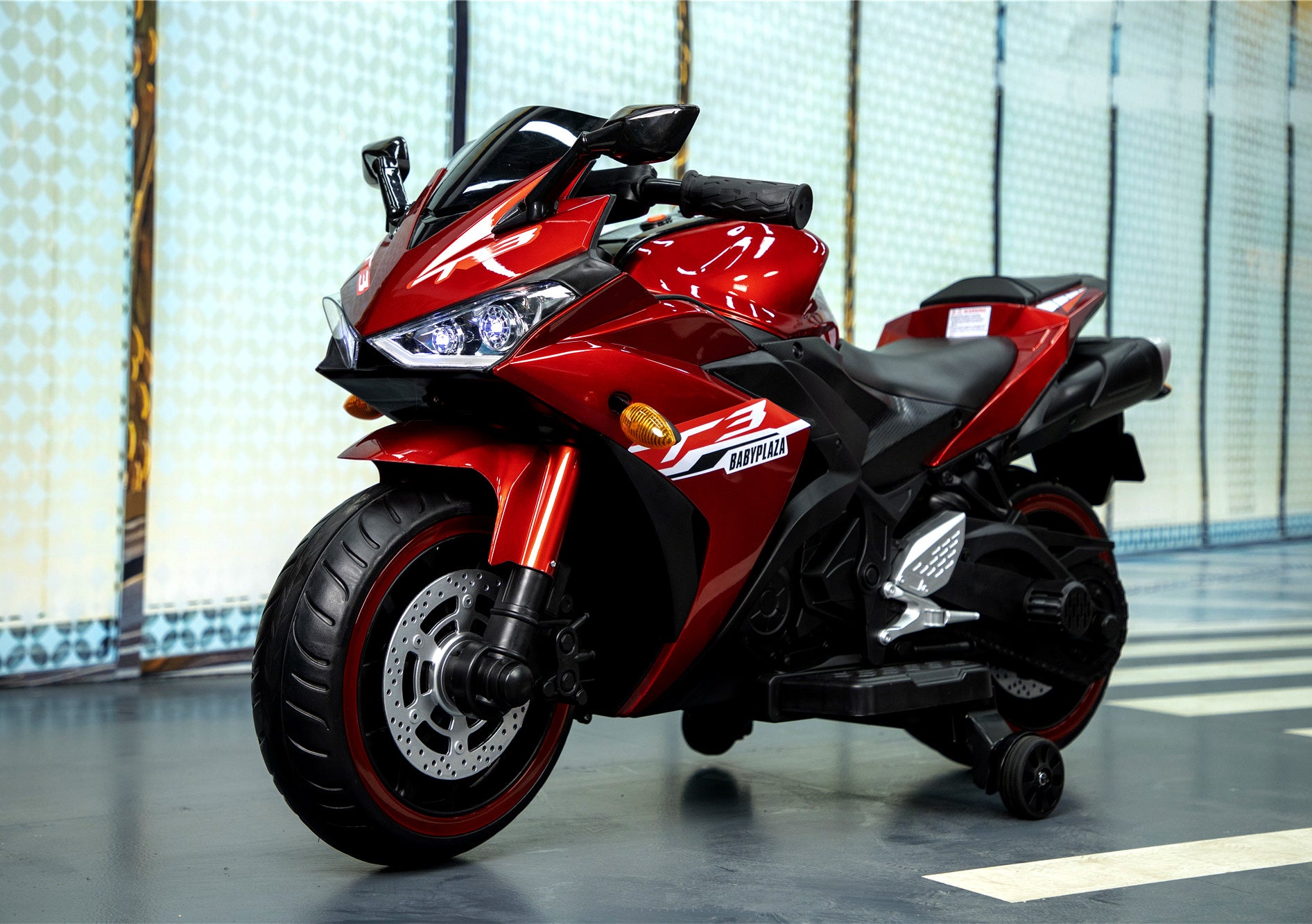 TAMCO kids motorcycle 12V motorcycle for kids 3 4 5 6 years Boys Girls 12v7ah kids motorcycle ride on toy with Training Wheels/manual throttle/ drive by hand /Lightting wheels