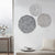 Textured Feather 3-piece Metal Disc Wall Decor Set