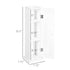 Toilet Paper Cabinet, Small Bathroom Corner Floor Cabinet with Doors and Shelves, Thin Storage Bathroom Organizer for Paper Shampoo, White