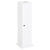 Toilet Paper Cabinet, Small Bathroom Corner Floor Cabinet with Doors and Shelves, Thin Storage Bathroom Organizer for Paper Shampoo, White