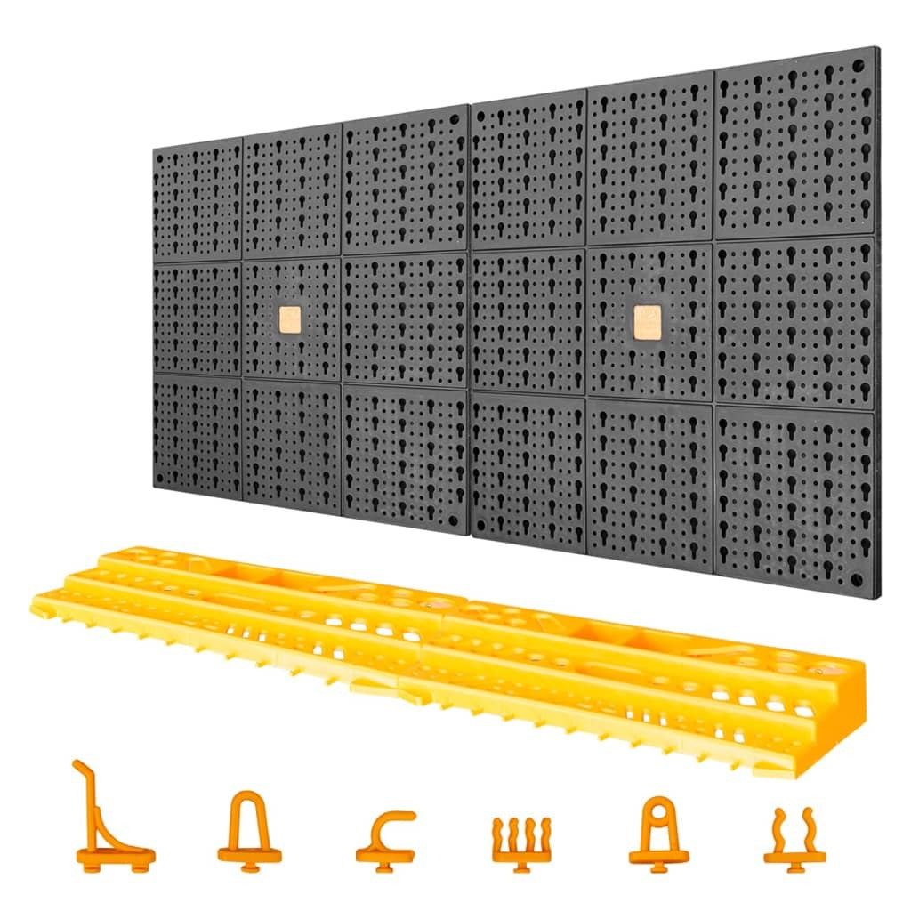 Tool Wall 19.7"x39.4" 50 Hooks PP