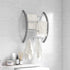 Towel Rack with Hooks Silver 22"x6.3"x28.3" Aluminum