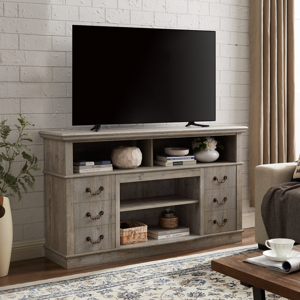 Traditional TV Media Stand Farmhouse Rustic Entertainment Console for TV Up to 65