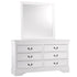 Traditional White Dresser Louis Phillippe Style Antique Drop Handles Classic Bedroom Furniture